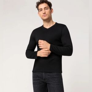 Puma Porsche  Design Long Sleeve V Neck Mens Shirt Pulover Black Size S